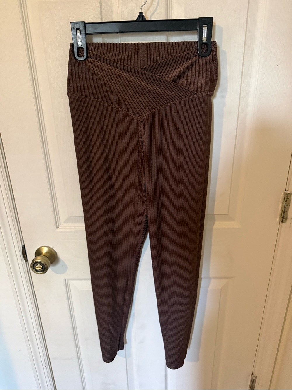 aerie Chocolate Ribbed High-Waist Leggings